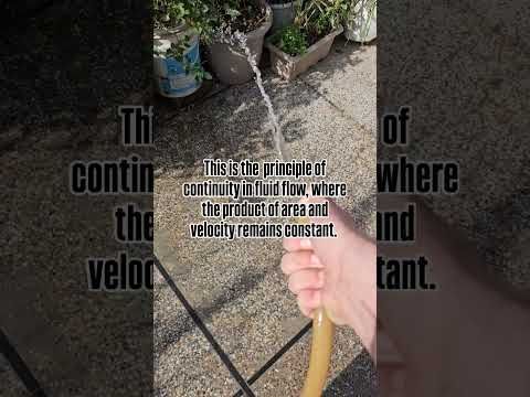Continuity equation A?v? = A?v? #physics #science #gardening